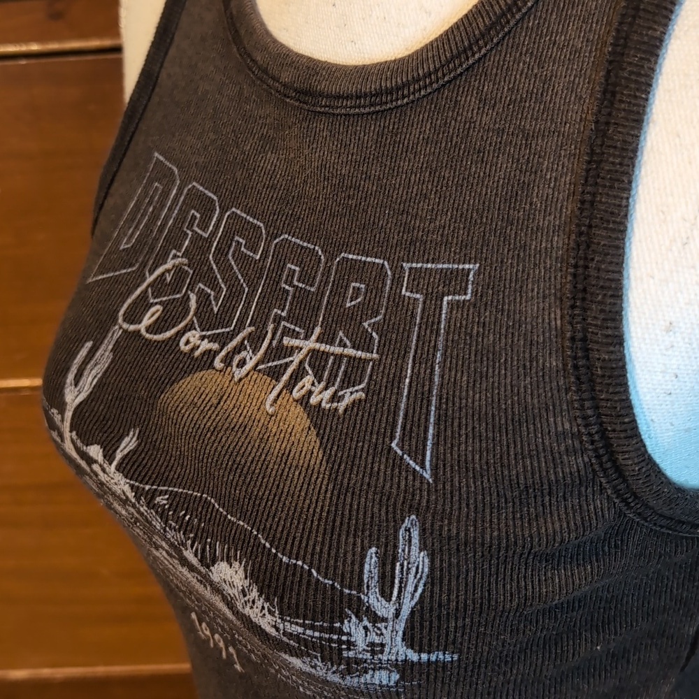 Social Culture Brown Cropped Tank Top size XL 100% Cotton - Picture 5 of 13